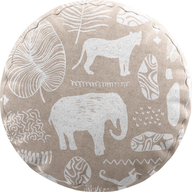 Подушка круглая Cortin «Африканские животные»