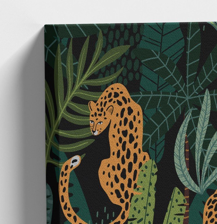 Картина на холсте «Леопарды в джунглях»