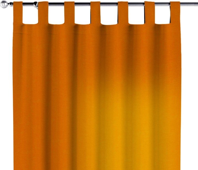 Комплект штор канвас оранжевый, на петлях