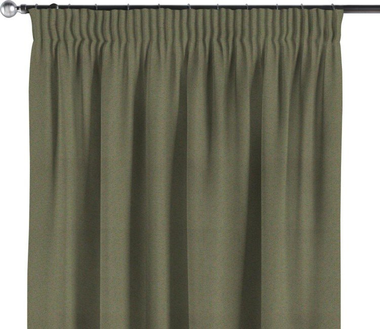 Комплект штор на тесьме «Карандаш», блэкаут однотонный серо-коричневый